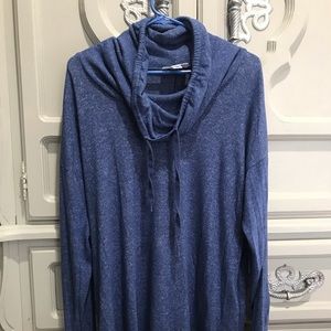 Cornflower Blue Maternity Cowl Neck Tunic - L